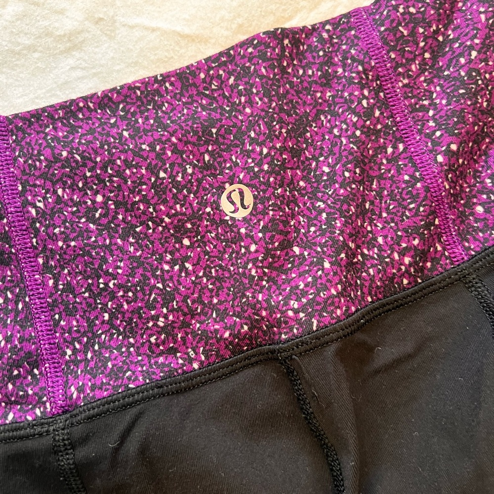 lululemon athletica Purple and Black Leggings
